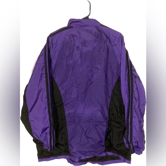 90s Purple and Black Half-zip Windbreaker, XL - Active Club - Picture 2 of 6